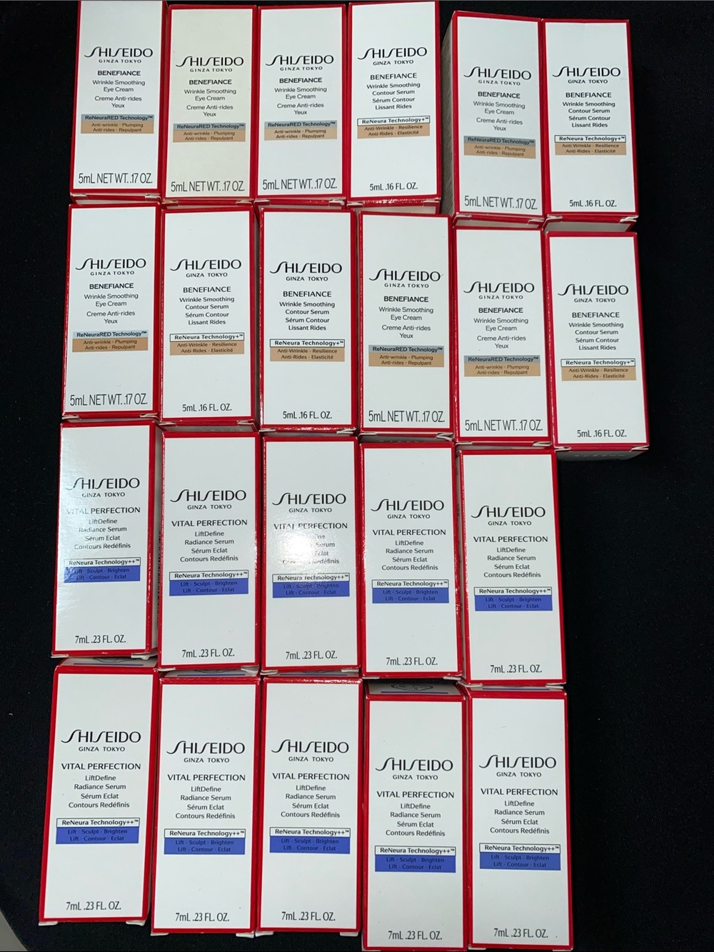 22 pcs Shiseido Skincare Serum & eye cream